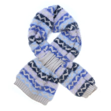 Load image into Gallery viewer, Blue &amp; Grey Chevron Pull Through Scarf
