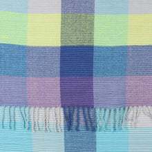 Load image into Gallery viewer, Blue &amp; Green Mix Crinkle Check Scarf
