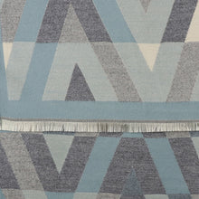 Load image into Gallery viewer, Grey &amp; Duck Egg Mix Geo Scarf
