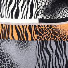 Load image into Gallery viewer, Black &amp; Orange Mix Multi Animal Print Scarf
