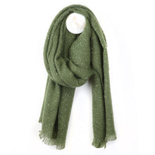 Load image into Gallery viewer, Khaki Scarf With Sequin Detail

