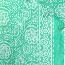 Load image into Gallery viewer, Mint Green Cotton Paisley Floral Print Scarf
