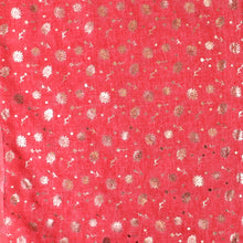 Load image into Gallery viewer, Recycled Coral &amp; Metallic Flower Print Scarf
