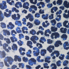 Load image into Gallery viewer, Recycled Navy Mix Painted Animal Print Scarf
