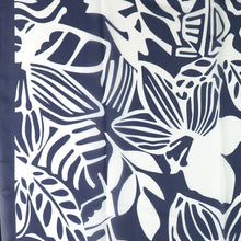Load image into Gallery viewer, Recycled Navy Silky Tropical Scarf

