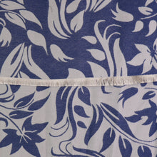 Load image into Gallery viewer, Blue &amp; Grey Leaf Silhouette Jacquard Scarf
