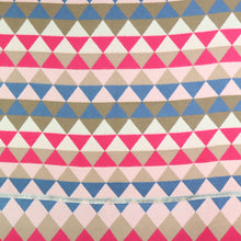 Load image into Gallery viewer, Blue &amp; Pink Mix Triangle Print Scarf
