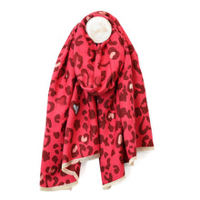 Load image into Gallery viewer, Rich Pink Mix Animal Print Scarf
