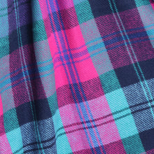 Load image into Gallery viewer, Electric Blue &amp; Pink Classic Tartan Scarf

