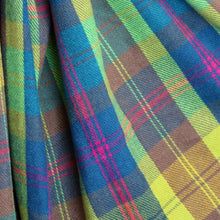 Load image into Gallery viewer, Lime, Blue &amp; Pink Classic Tartan Check Scarf
