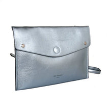 Load image into Gallery viewer, Red Cuckoo Envelope Bag | Metallic Blue
