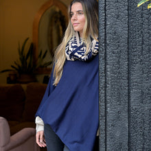 Load image into Gallery viewer, Recycled Blend Poncho | Navy
