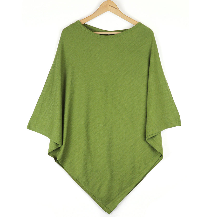 Recycled Blend Poncho | Green