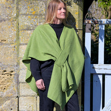 Load image into Gallery viewer, Ameila Tie Self Waist Poncho - Moss Green

