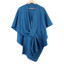 Load image into Gallery viewer, Ameila Tie Self Waist Poncho - Teal
