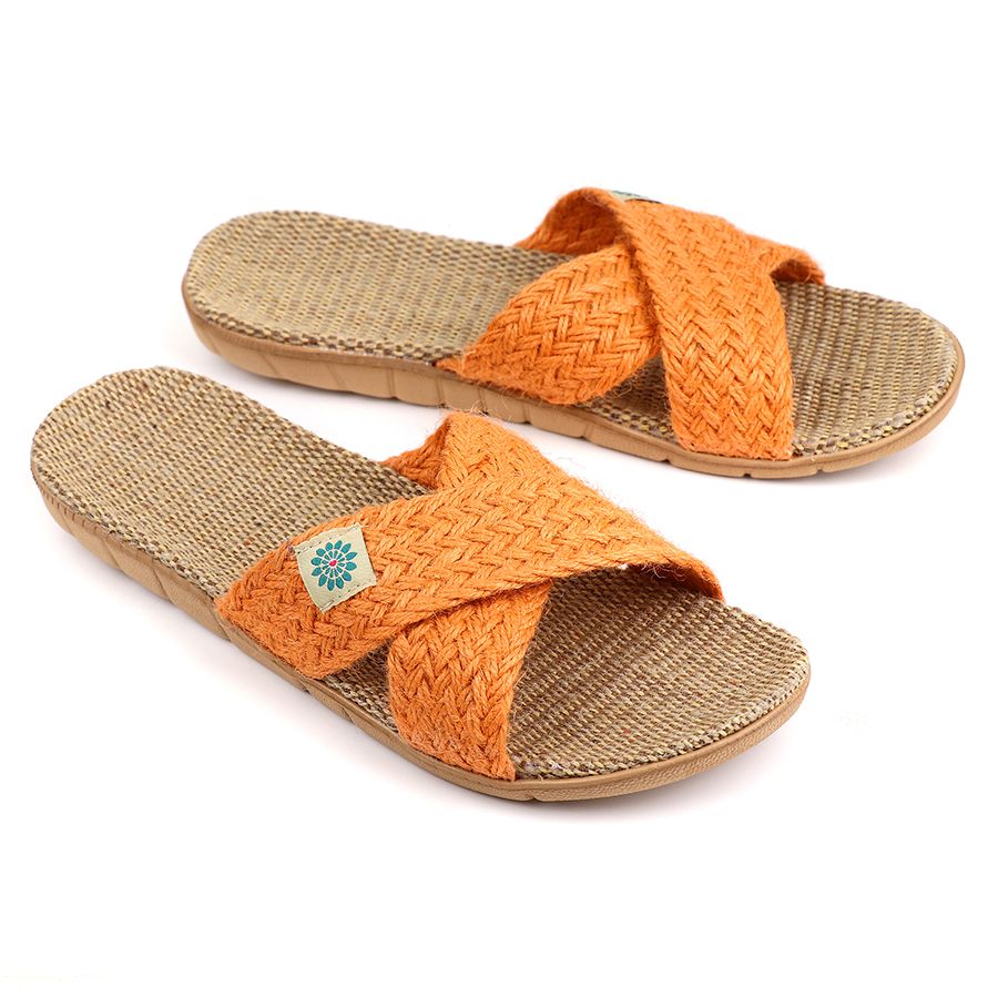 Crossover Summer Sandal | Orange