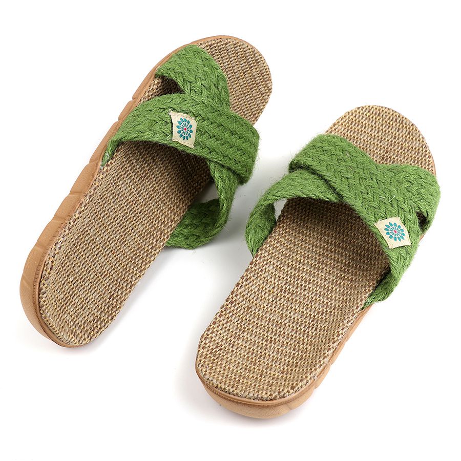 Crossover Summer Sandal | Green