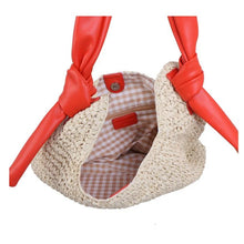 Load image into Gallery viewer, Red Cuckoo Woven Shoulder Bag
