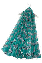 Load image into Gallery viewer, Zebra Animal Print Scarf | Green
