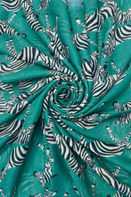 Load image into Gallery viewer, Zebra Animal Print Scarf | Green
