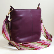 Load image into Gallery viewer, Burgundy Vegan Leather Bag &amp; Strap
