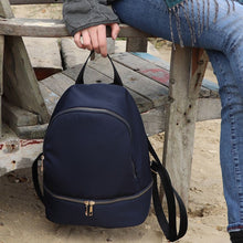 Load image into Gallery viewer, Navy Recycled Backpack
