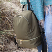 Load image into Gallery viewer, Olive Recycled Backpack
