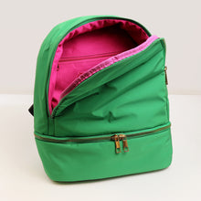 Load image into Gallery viewer, Emerald Recycled Backpack With Pink Lining
