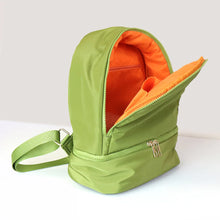 Load image into Gallery viewer, Lime Recycled Backpack With Orange Lining
