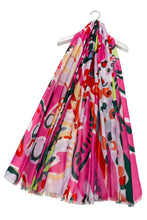 Load image into Gallery viewer, Bold Floral Illustrated Scarf
