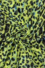 Load image into Gallery viewer, Festival Leopard Print Scarf | Neon Green
