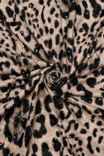 Load image into Gallery viewer, Gold Foiled Leopard Print Scarf | Beige
