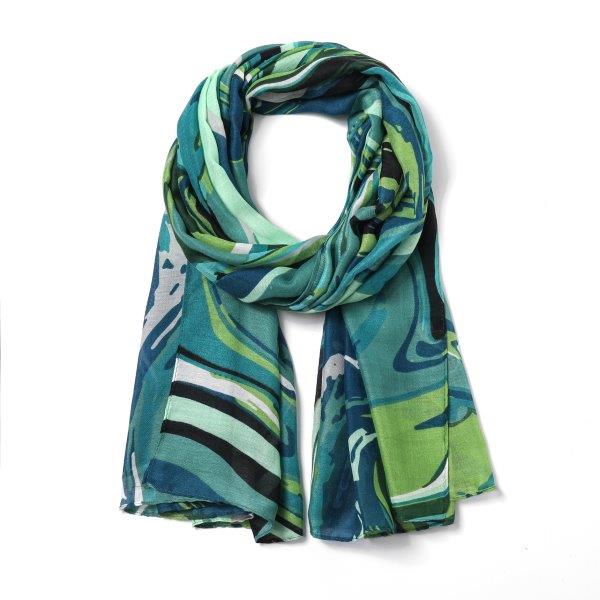 Eco Style Recycled Scarf | Abstract