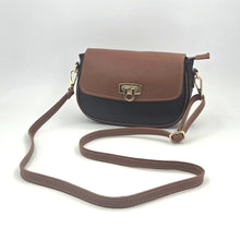 Load image into Gallery viewer, Two Tone Leather Structured Crossbody Bag
