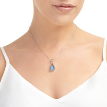 Load image into Gallery viewer, STERLING SILVER PENDANT - FORGET ME NOT - TEARDROP
