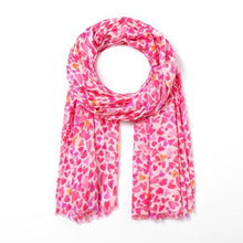 Load image into Gallery viewer, Hearts Print Scarf | Fuchsia
