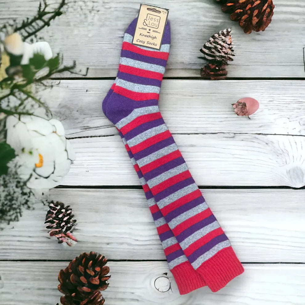 Sassy Striped Knee High Socks