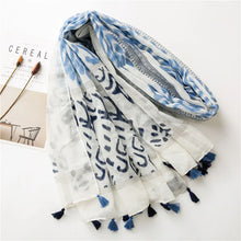 Load image into Gallery viewer, Ripple Print Cotton Summer Scarf

