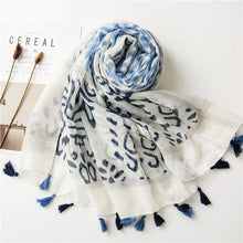 Load image into Gallery viewer, Ripple Print Cotton Summer Scarf
