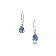 Load image into Gallery viewer, STERLING SILVER DROP EARRINGS - FORGET ME NOT - TEARDROP
