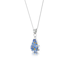 Load image into Gallery viewer, STERLING SILVER PENDANT - FORGET ME NOT - TEARDROP
