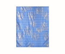 Load image into Gallery viewer, Blue Gold Large Floral Print Scarf
