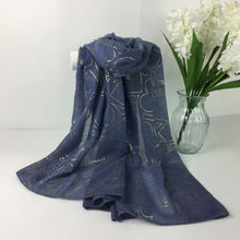 Load image into Gallery viewer, Gold Foil Heart Scarf
