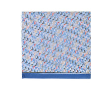 Load image into Gallery viewer, Blue L- Pattern Print Scarf
