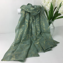 Load image into Gallery viewer, Gold Foil Heart Scarf
