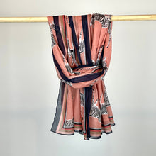 Load image into Gallery viewer, Salmon Pink Zebra Print Cotton Scarf
